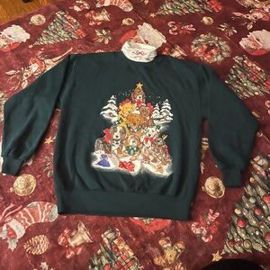 Vintage 90’s dog Tree Christmas crewneck